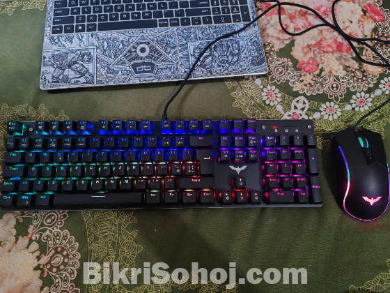 Havit HV-KB389L RGB Gaming Mechanical keyboard & Mouse Combo